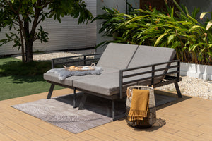 Sofá 2 plazas de jardín reclinable Opal