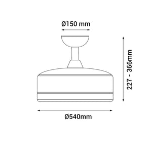 Ventilador de techo Wifi con luz Ness