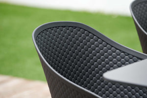 Pack de 2 sillas de exterior gris antracita Ipanema