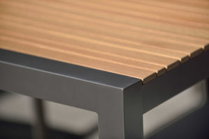 Mesa de exterior de madera 168X88 gris antracita Salomon