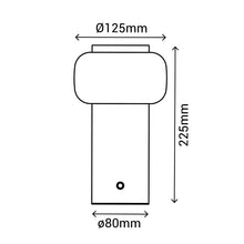 Cargar imagen en el visor de la galería, Lámpara de sobremesa portátil para exterior azul Mimo