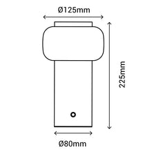 Cargar imagen en el visor de la galería, Lámpara de sobremesa portátil para exterior negra Mimo