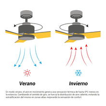 Cargar imagen en el visor de la galería, Ventilador de techo de madera Nova