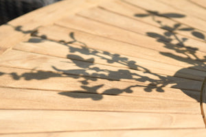 Mesa de exterior de madera redonda 150 cm Komodo Sydney