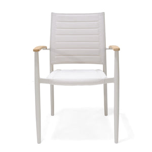 Pack de 4 sillas de exterior blanco roto Portals Light