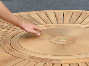 Mesa de exterior de madera redonda 150 cm Komodo Sydney