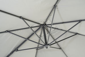 Parasol cuadrado de aluminio y acero Cantiliver
