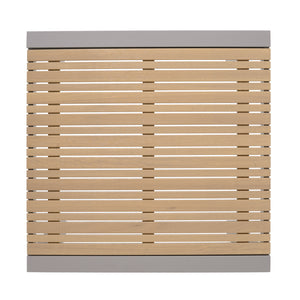 Mesa de exterior de madera 88X88 gris Maui