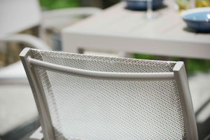Pack de 4 sillas de exterior apilables gris Morella
