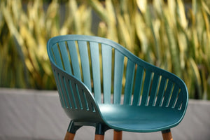 Pack de 2 sillas de exterior verdes plástico reciclado Duraocean