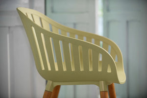 Pack de 2 sillas de exterior verdes plástico reciclado Nassau