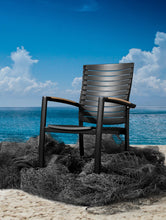 Cargar imagen en el visor de la galería, Pack de 4 sillas de aluminio negras Panama Duraocean