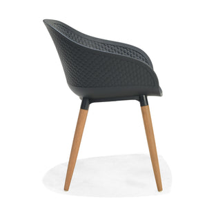 Pack de 2 sillas de exterior gris antracita Ipanema