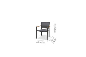 Conjunto 4 sillas de exterior de aluminio Amber