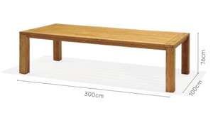 Mesa de exterior de madera 300X110 Jambi
